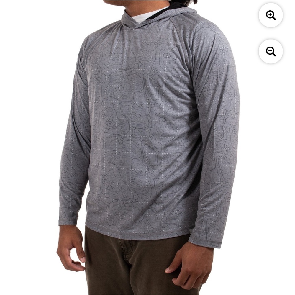 Men's Gray patterns habit rash guard with a hood Patterned Rash Guard